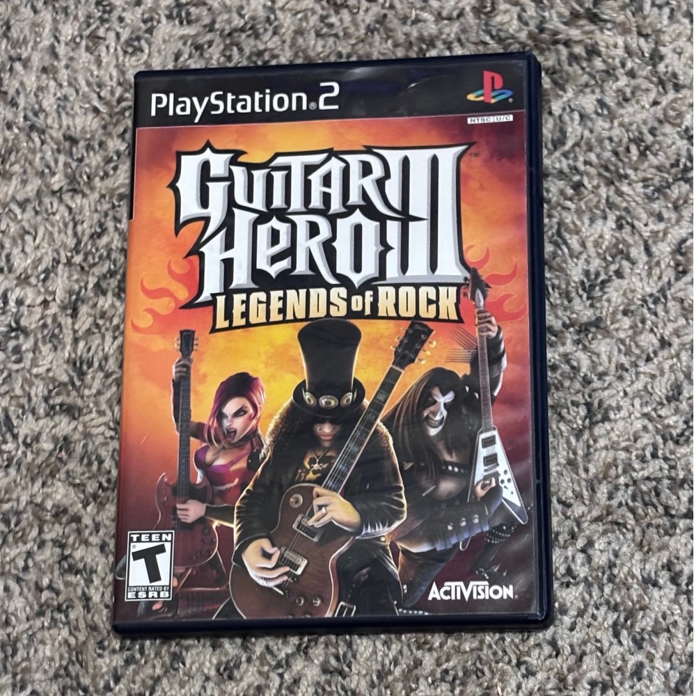 Guitar Hero III Legends of Rock PlayStation 2 PS2 Game Activision Tested Working